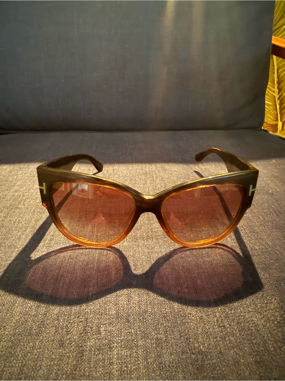 Tom Ford Two-Tone Black and Brown Cat-Eye Sunglasses